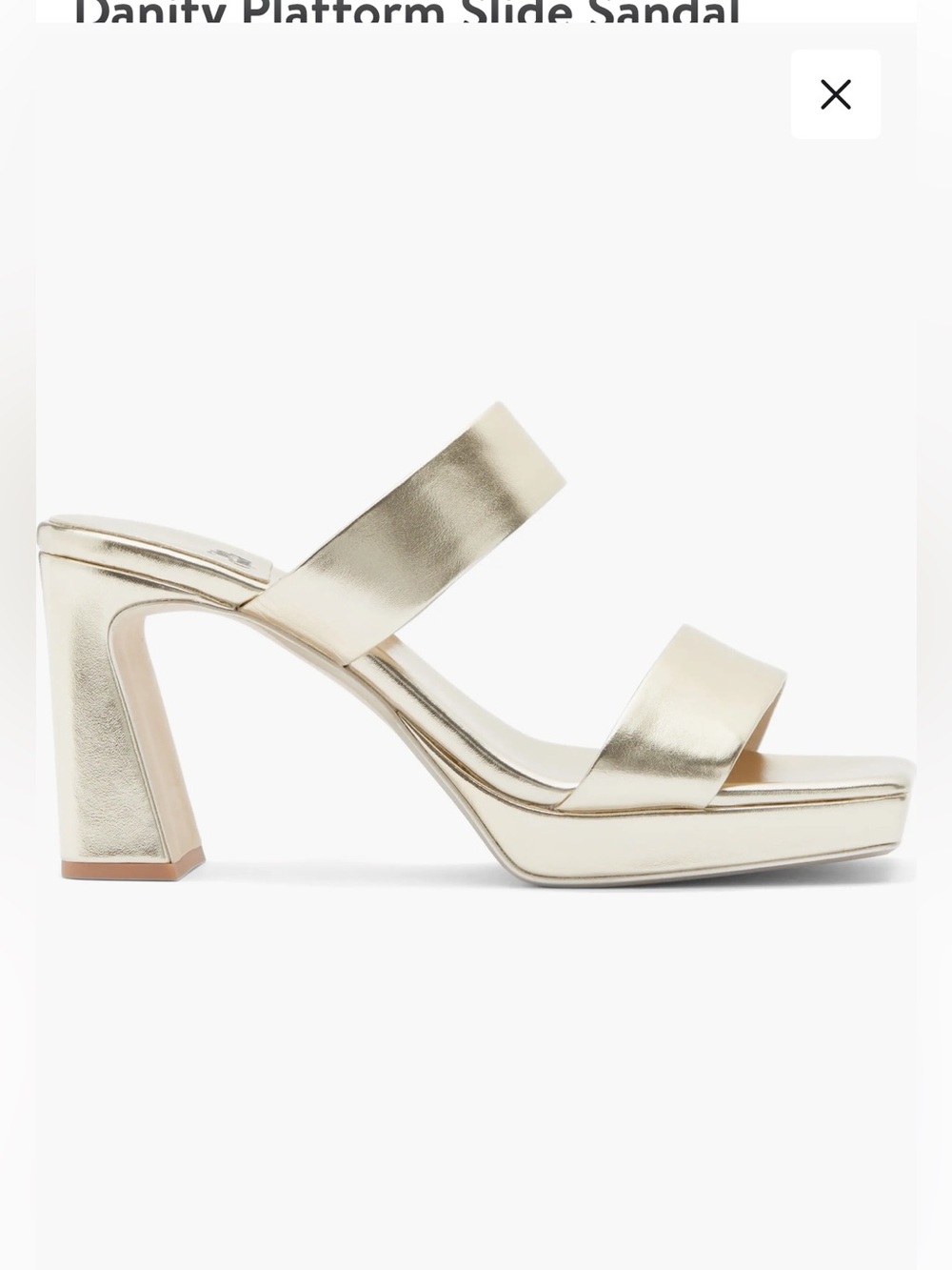 DANITY HEELED SANDAL- Jeffery Campbell Gold Block Heel Sandals